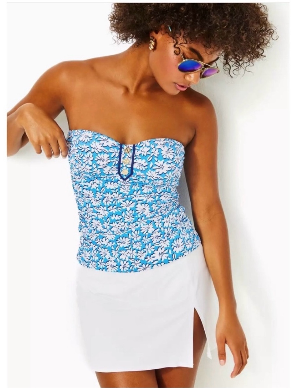 Lilly Pulitzer Set in Low Tide Navy tankini AND skirted bottom